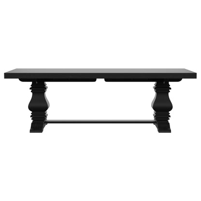 Zyla 126-inch Extension Dining Table Distressed Black