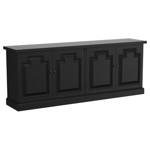 Tordera 4-door Dining Sideboard Buffet Distressed BlackDistressed Black
