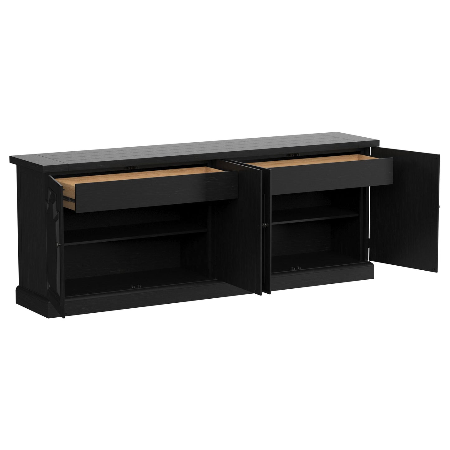 zyla 4-door dining sideboard buffet distressed black