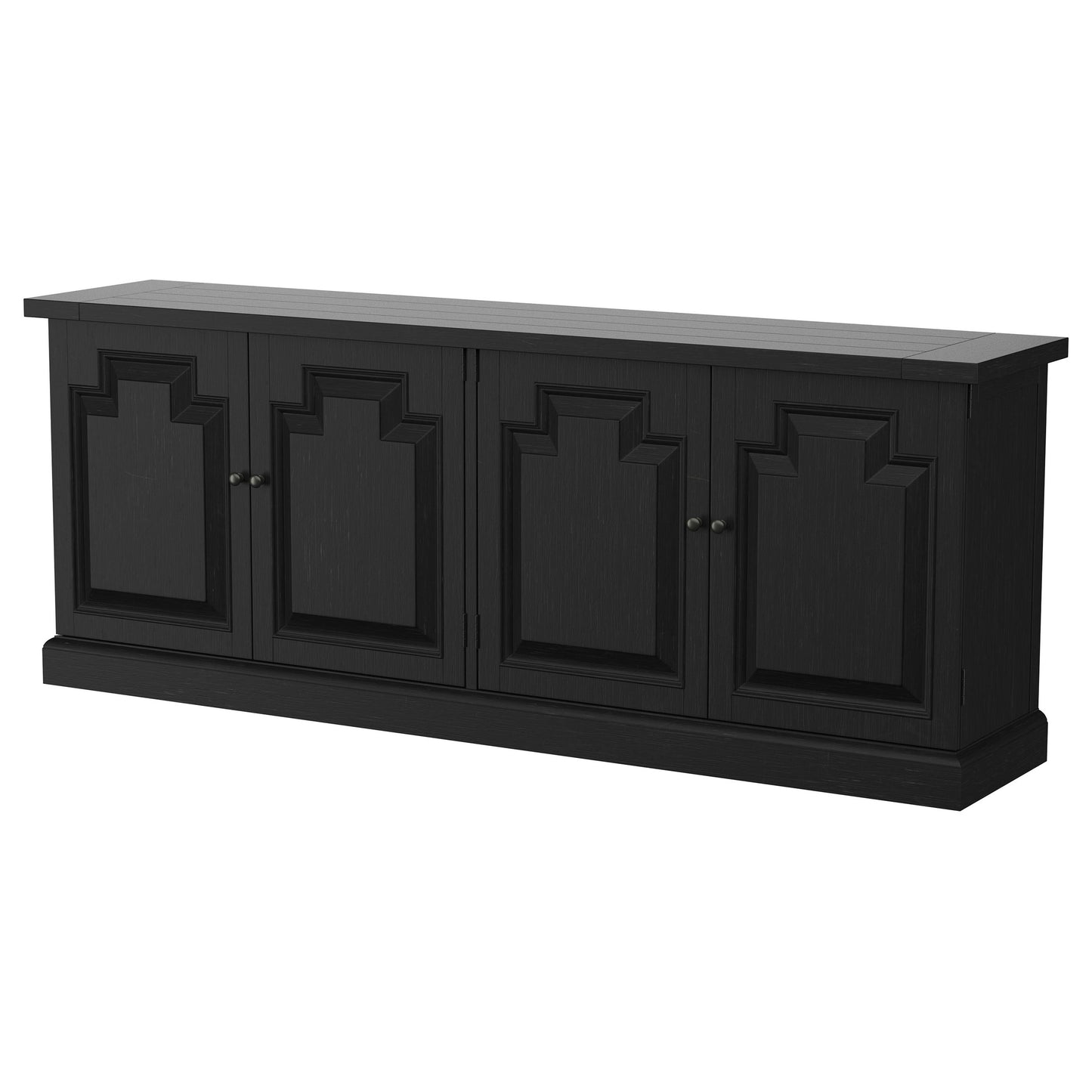 zyla 4-door dining sideboard buffet distressed black