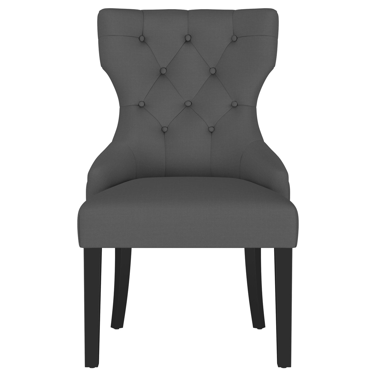 cascade fabric upholstered dining side chair grey and black