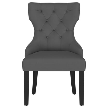 Cascade Fabric Upholstered Dining Side Chair Grey and Black