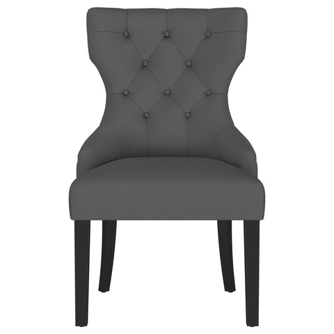 Fortress Fabric Upholstered Dining Side Chair Grey and BlackGrey / Distressed Black