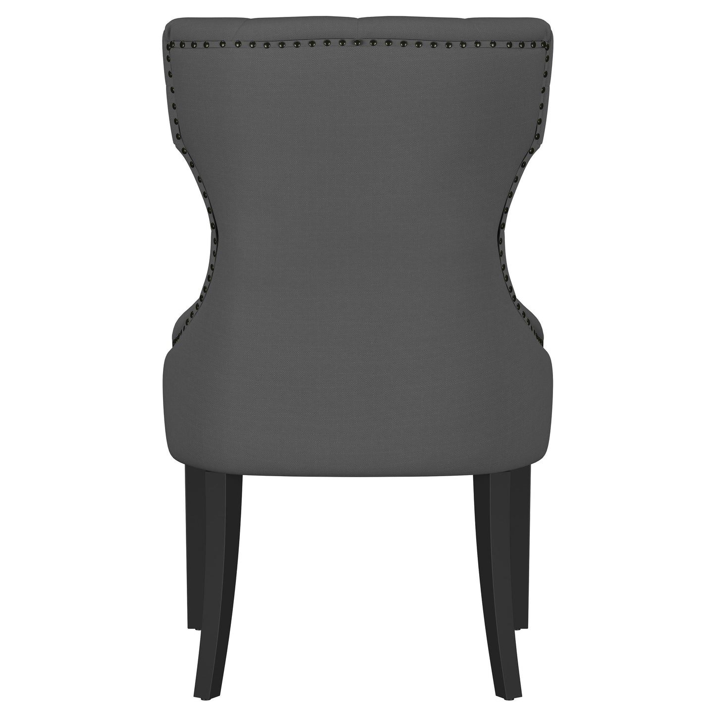 cascade fabric upholstered dining side chair grey and black