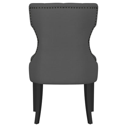 Cascade Fabric Upholstered Dining Side Chair Grey and Black