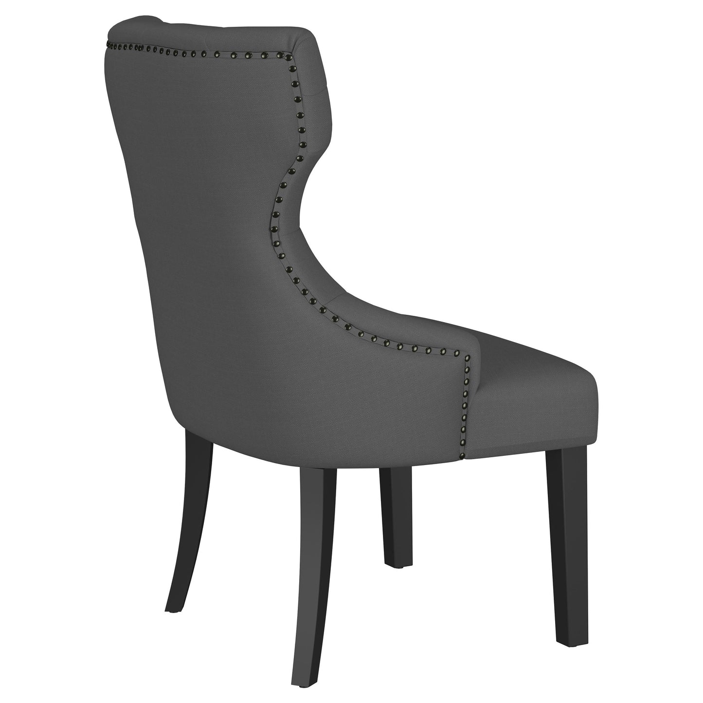 cascade fabric upholstered dining side chair grey and black