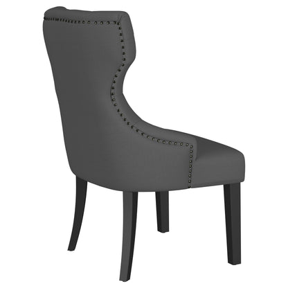 Cascade Fabric Upholstered Dining Side Chair Grey and Black