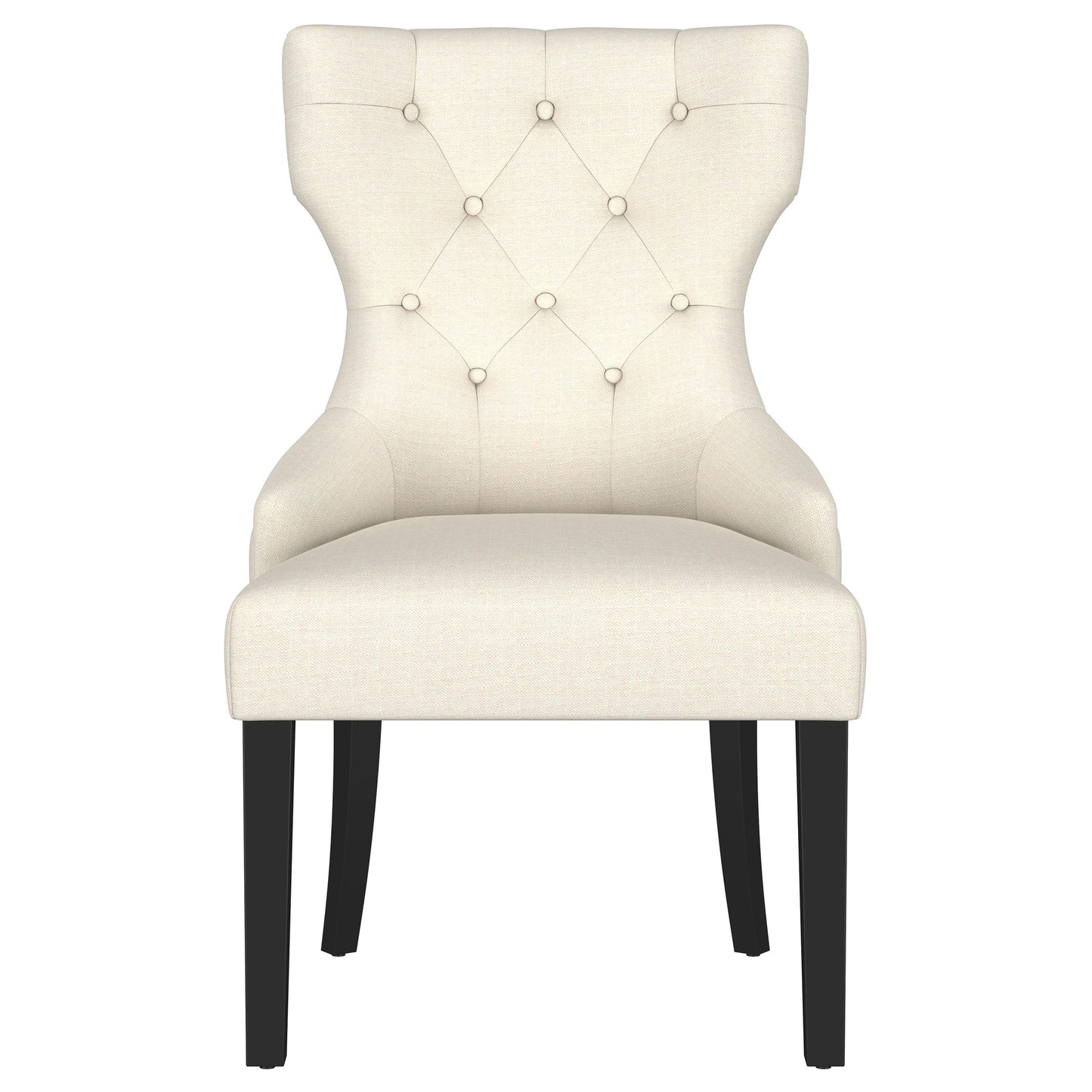 cascade fabric upholstered dining side chair beige and black