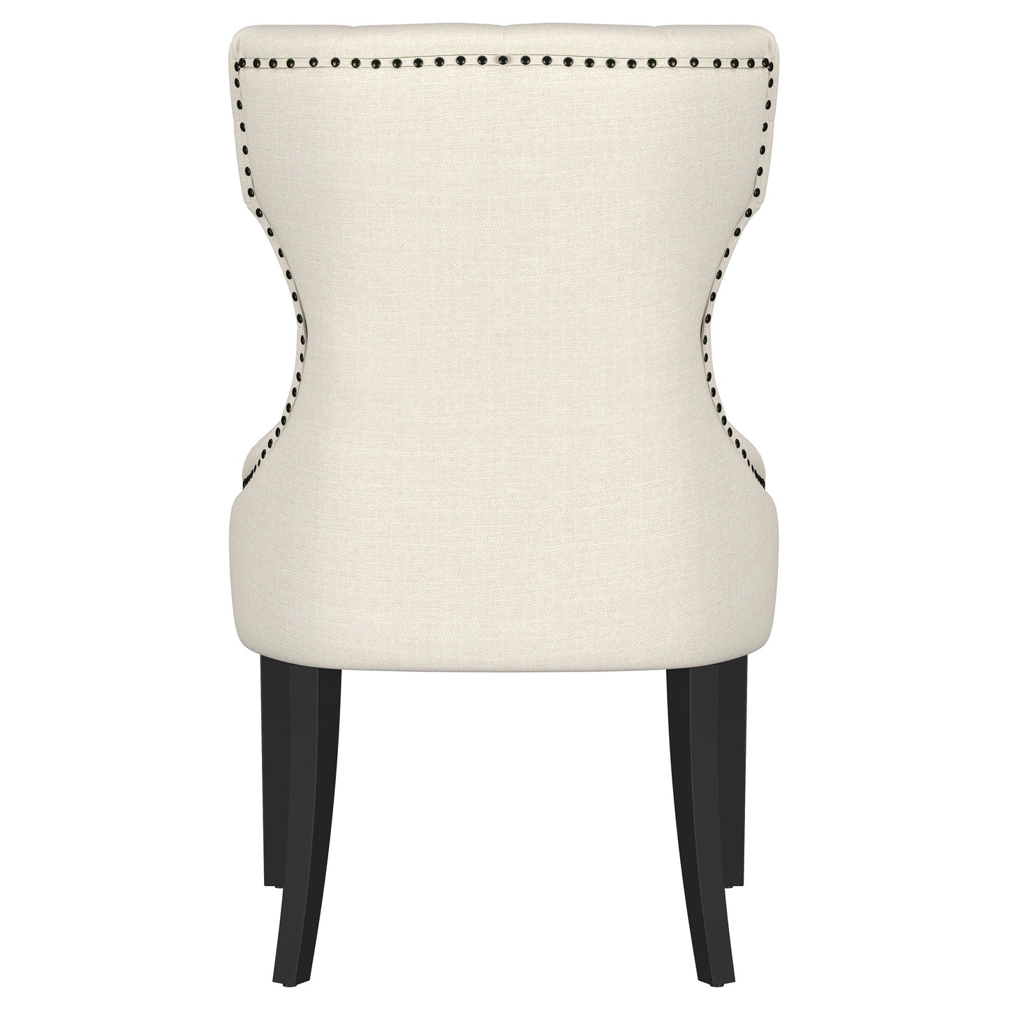 cascade fabric upholstered dining side chair beige and black