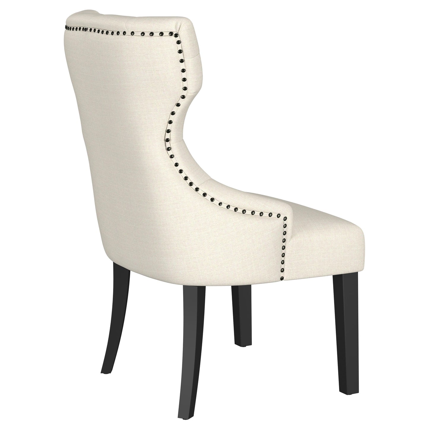 cascade fabric upholstered dining side chair beige and black