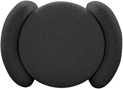 Sedona Black Boucle Fabric Ottoman Black