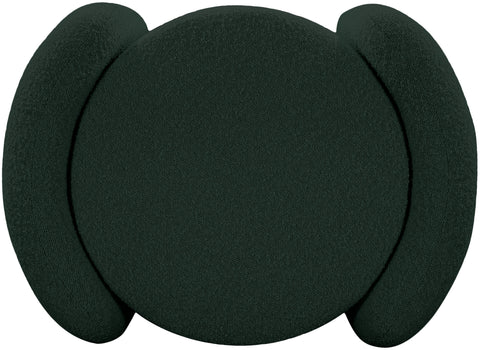 Sedona Green Boucle Fabric Ottoman Green