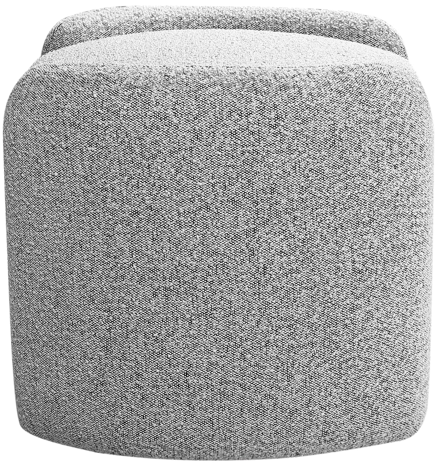 sedona grey boucle fabric ottoman grey