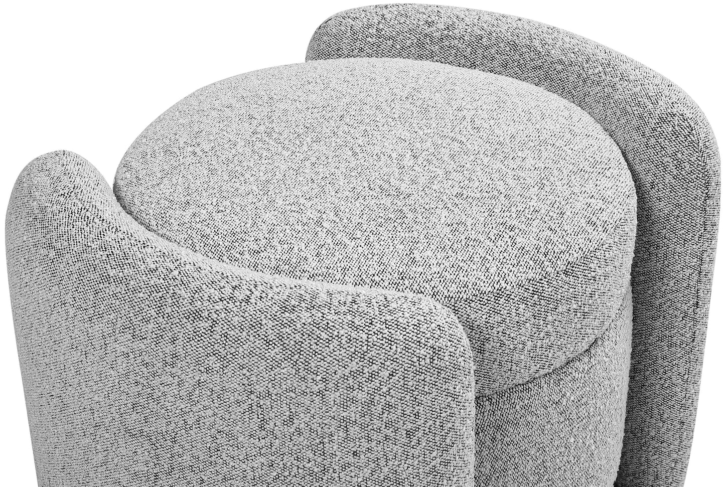 sedona grey boucle fabric ottoman grey