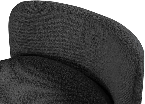 Savan Black Boucle Fabric Bench Black