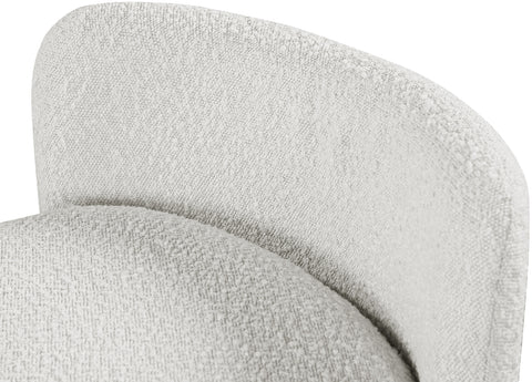 Savan Cream Boucle Fabric Bench Cream