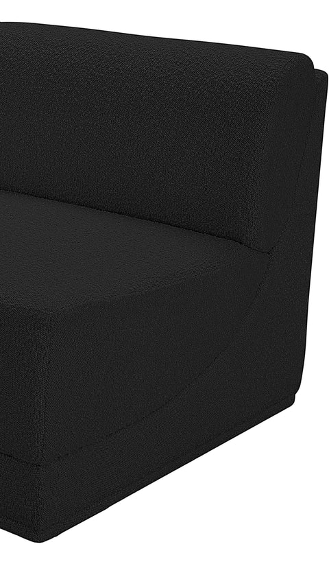 Rudy Black Boucle Fabric Armless Armless