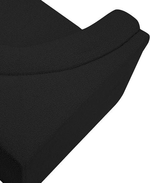 Estelle Black Boucle Fabric Upholstered Modular Corner Chair, 1 Piece