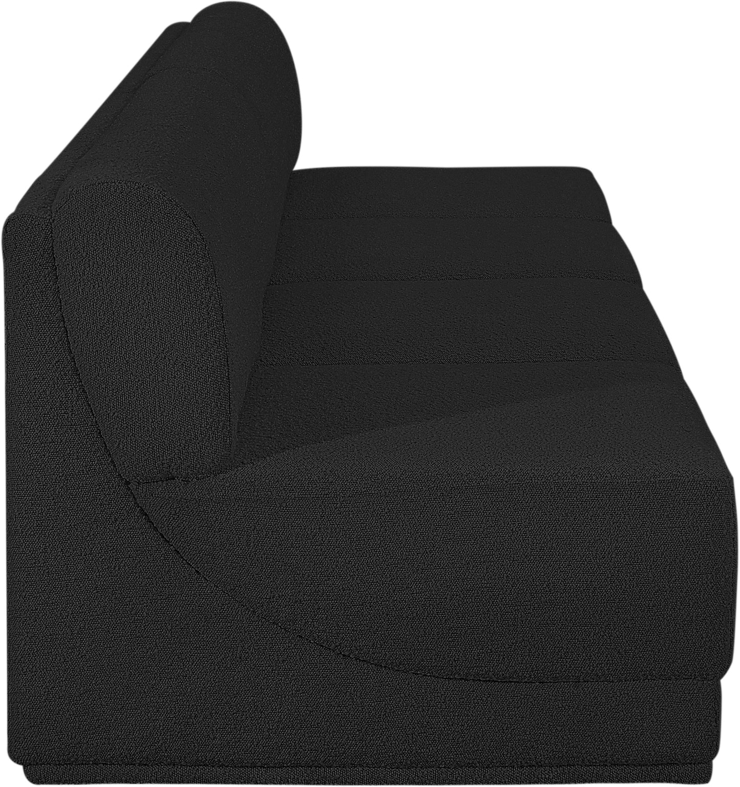 rudy black boucle fabric modular sofa s120