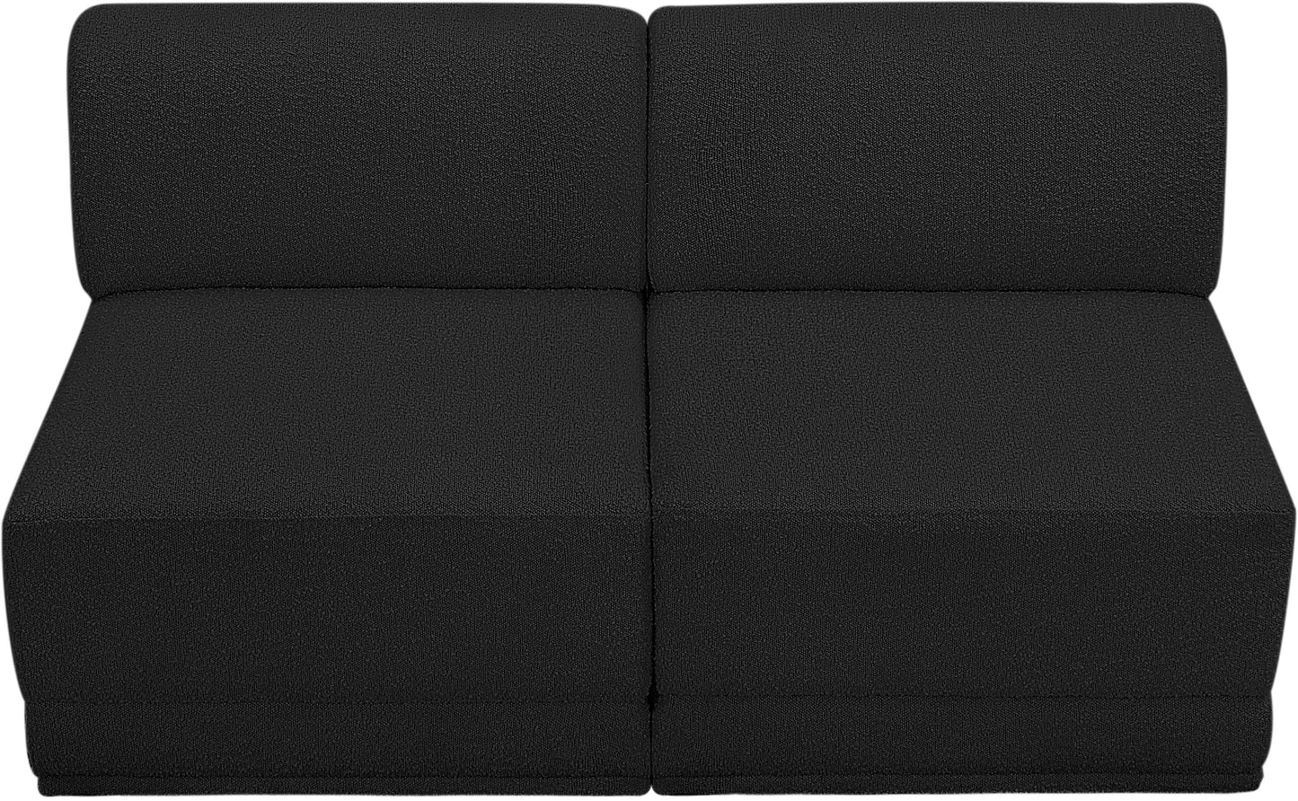 rudy black boucle fabric modular sofa s60