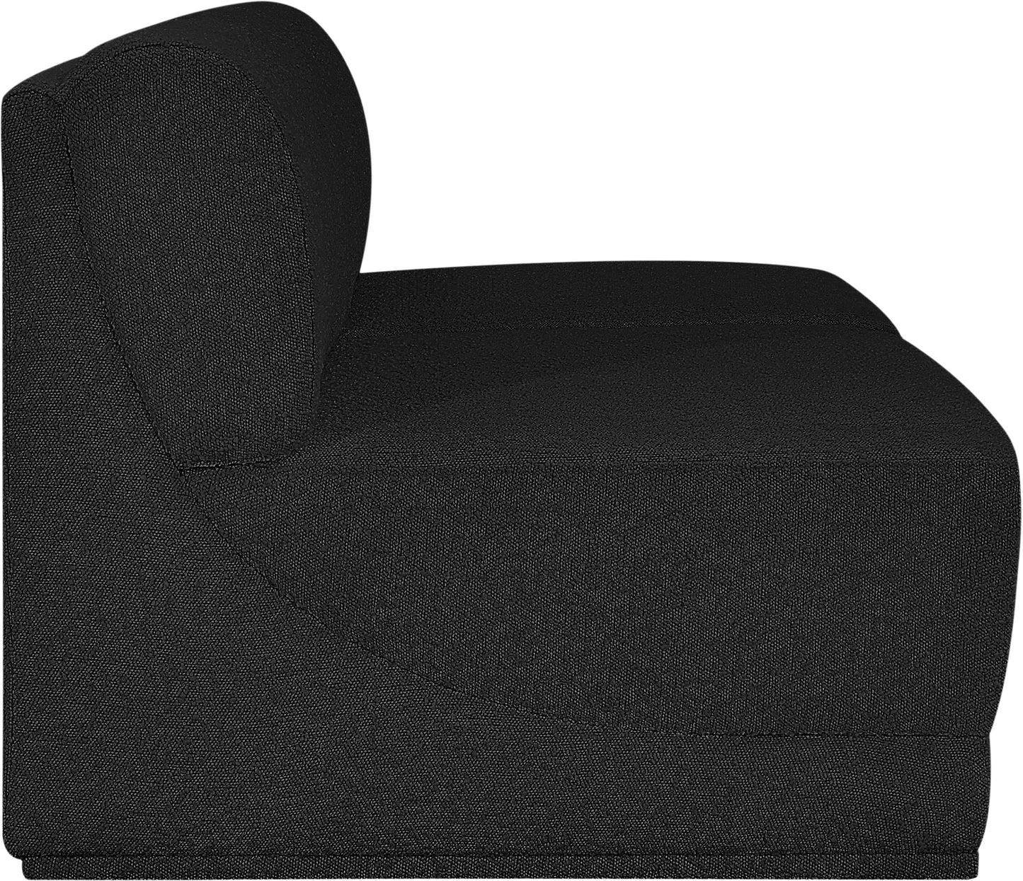 rudy black boucle fabric modular sofa s60