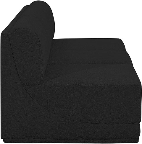 Rudy Black Boucle Fabric Modular Sofa S90