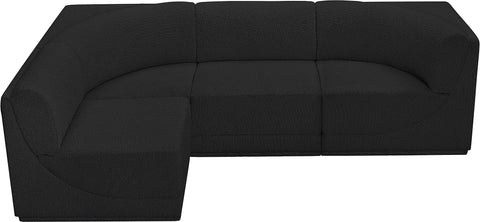 Rudy Black Boucle Fabric Modular Sectional Sec4A