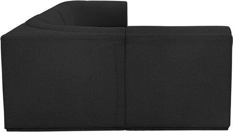 Rudy Black Boucle Fabric Modular Sectional Sec5A