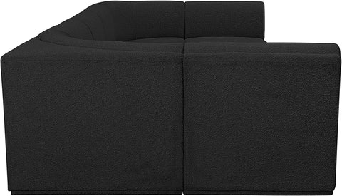 Rudy Black Boucle Fabric Modular Sectional Sec7A