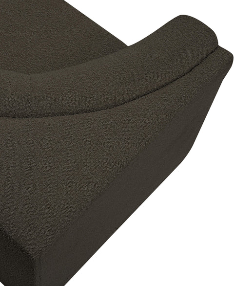 Rudy Brown Boucle Fabric Corner Corner