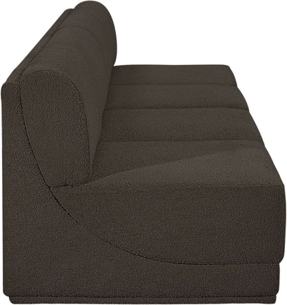 Rudy Brown Boucle Fabric Modular Sofa S120