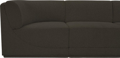 Rudy Brown Boucle Fabric Modular Sofa S128