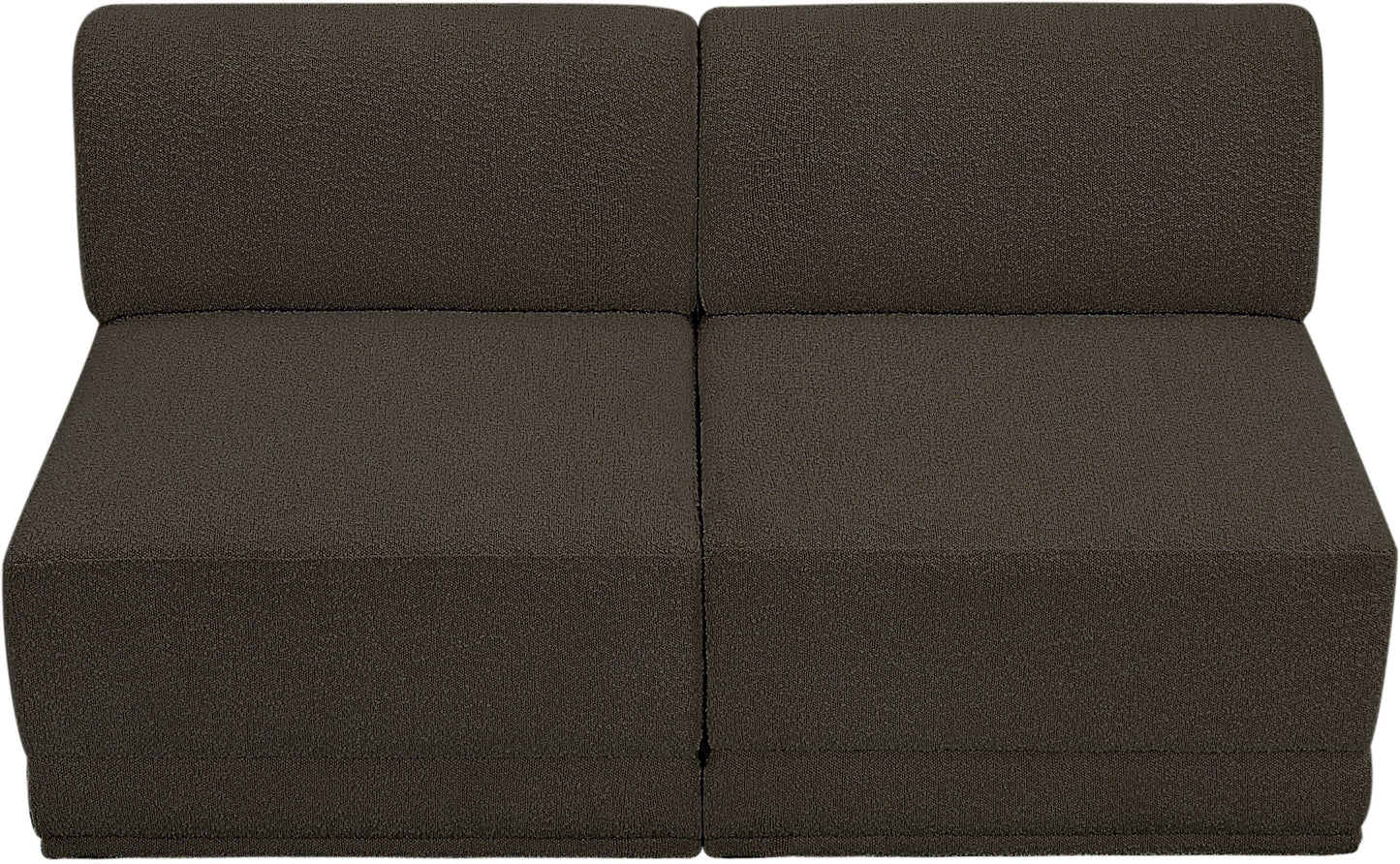 rudy brown boucle fabric modular sofa s60