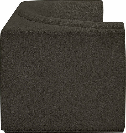 Rudy Brown Boucle Fabric Modular Sofa S68