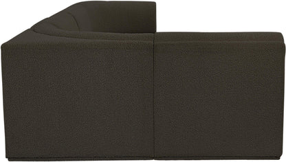 Rudy Brown Boucle Fabric Modular Sectional Sec5A