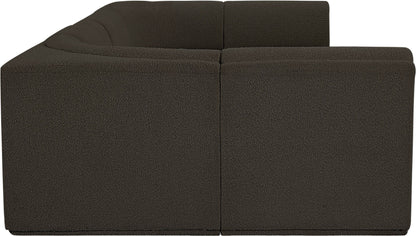 Rudy Brown Boucle Fabric Modular Sectional Sec6B