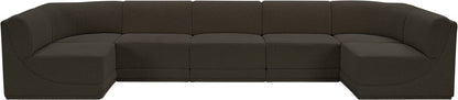 Rudy Brown Boucle Fabric Modular Sectional Sec7A