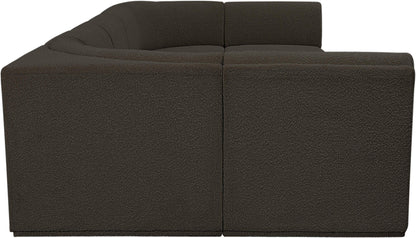 Rudy Brown Boucle Fabric Modular Sectional Sec7A