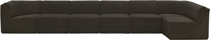 Rudy Brown Boucle Fabric Modular Sectional Sec7B