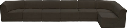 Rudy Brown Boucle Fabric Modular Sectional Sec7B