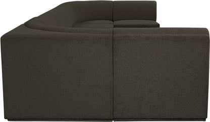 Rudy Brown Boucle Fabric Modular Sectional Sec8B