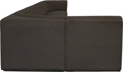 Rudy Brown Boucle Fabric Modular Sectional Sec8C