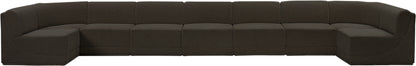 Rudy Brown Boucle Fabric Modular Sectional Sec9A