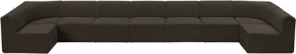 Rudy Brown Boucle Fabric Modular Sectional Sec9A