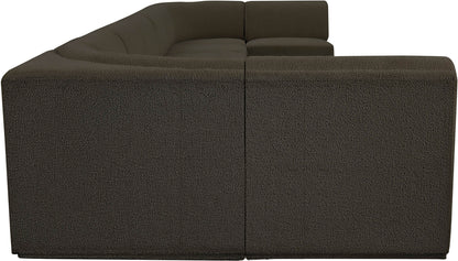 Rudy Brown Boucle Fabric Modular Sectional Sec9A