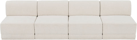 Rudy Cream Boucle Fabric Modular Sofa S120