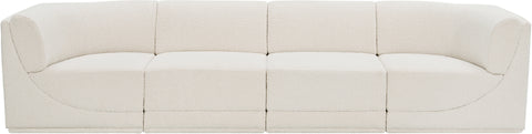 Rudy Cream Boucle Fabric Modular Sofa S128