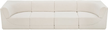 Rudy Cream Boucle Fabric Modular Sofa S128