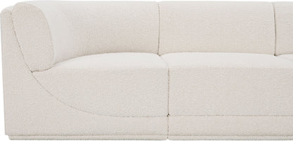 Rudy Cream Boucle Fabric Modular Sofa S128