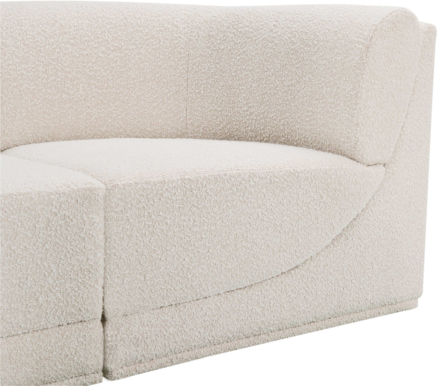 rudy cream boucle fabric modular sofa s128